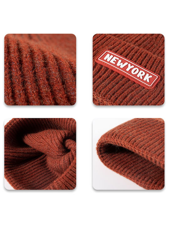 Ribbed Beanie Cap Beige