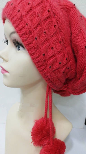 Knitted Beanie Cap Orange