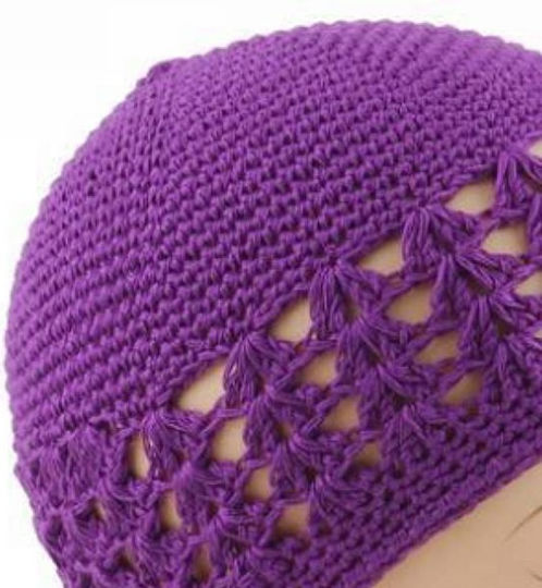 Beanie Γυναικείος Σκούφος Πλεκτός σε Μωβ χρώμα