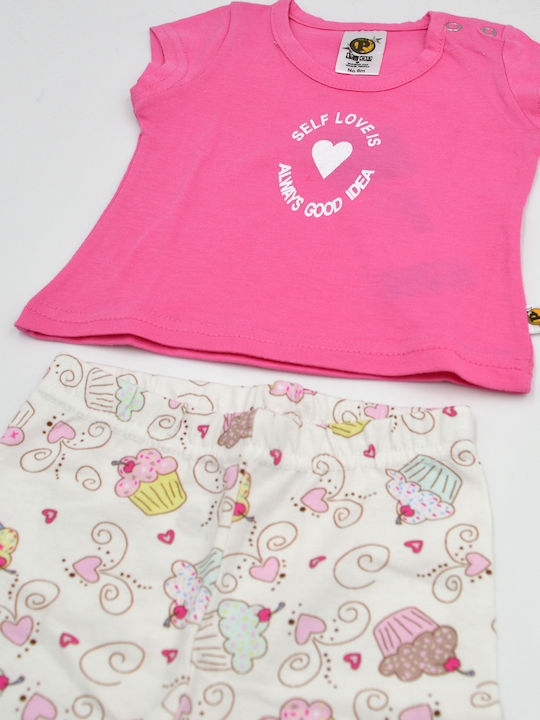 Prod Kinder Set mit Hose Sommer 2Stück Rosa