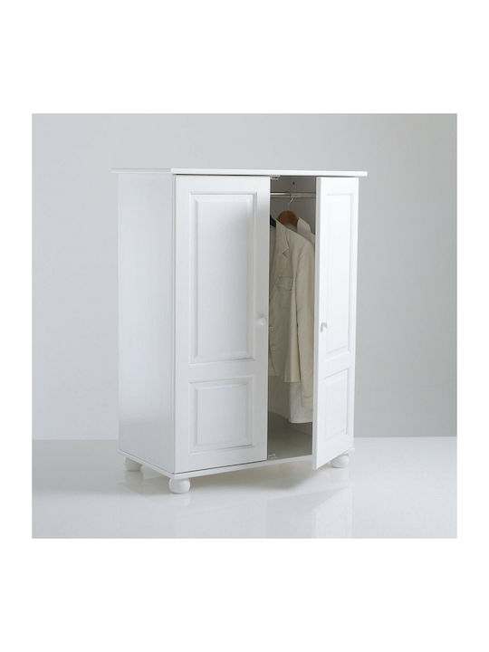 Ușă dublă Dulap de Haine Alb 88x49x120cm