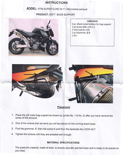 Moto Discovery Rack for KTM 990 Super Duke