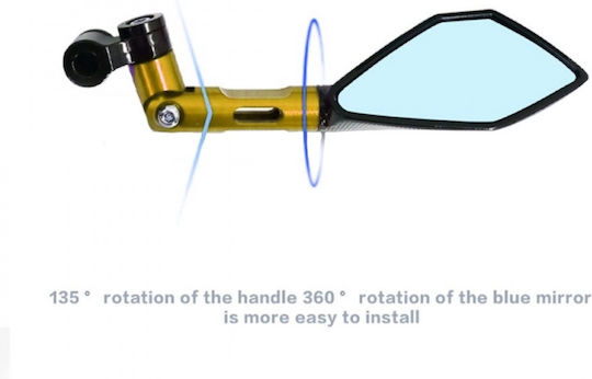Motorcycle Mirrors 2pcs Gold