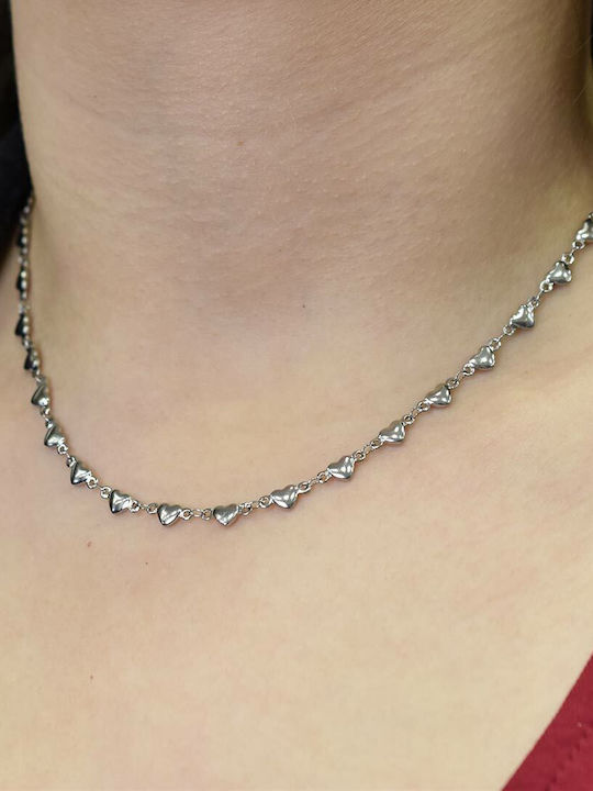Goldjewels Femeiască Lanț Gât din Oțel Subțire Grosime 5mm și Lungime 45cm