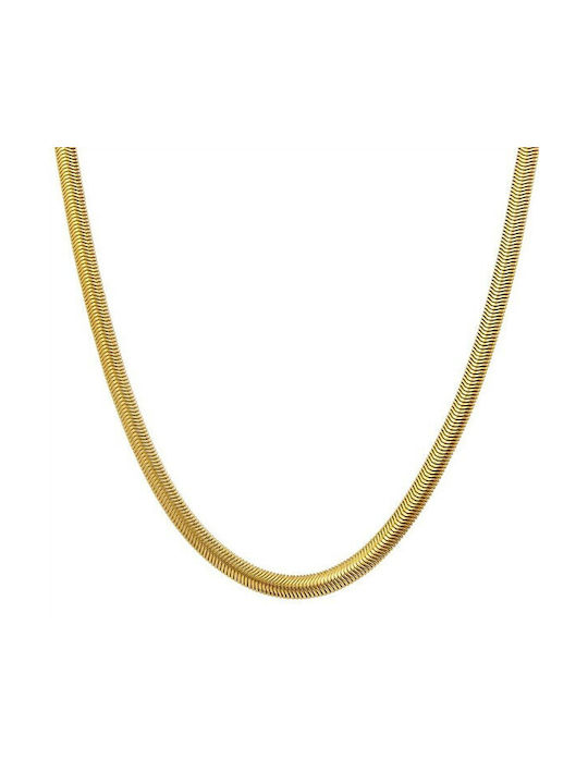 Chain Neck Snake Gold-plated Wide Thickness 6mm and Length 40cm