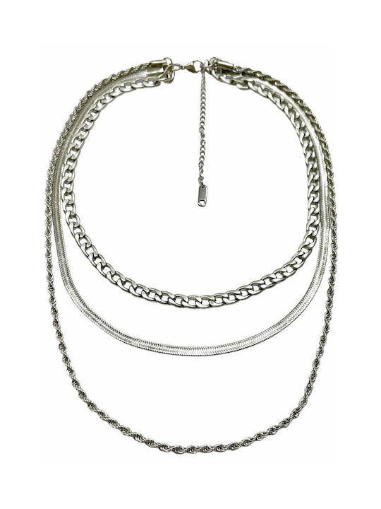 Tatu Moyo Chain Neck Spiral from Steel