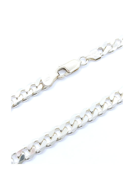 PS Silver Silver Chain Hand Wide Thickness 6.55mm and Length 24cm