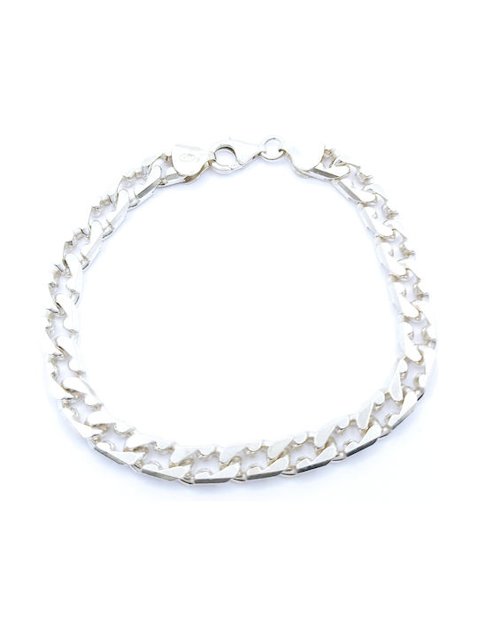 PS Silver Silver Chain Hand Wide Thickness 6mm and Length 21cm