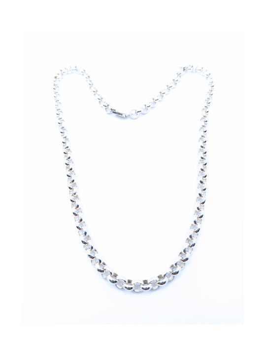 PS Silver Silver Chain Neck Wide Thickness 6mm and Length 60cm