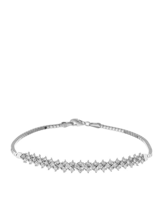 Vitopoulos Set with Necklace , Earrings & Ring from White Gold 14K with Stones