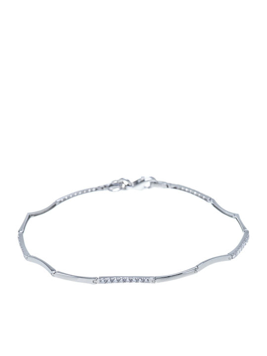 Vitopoulos Set with Necklace , Earrings & Ring from White Gold 14K with Stones