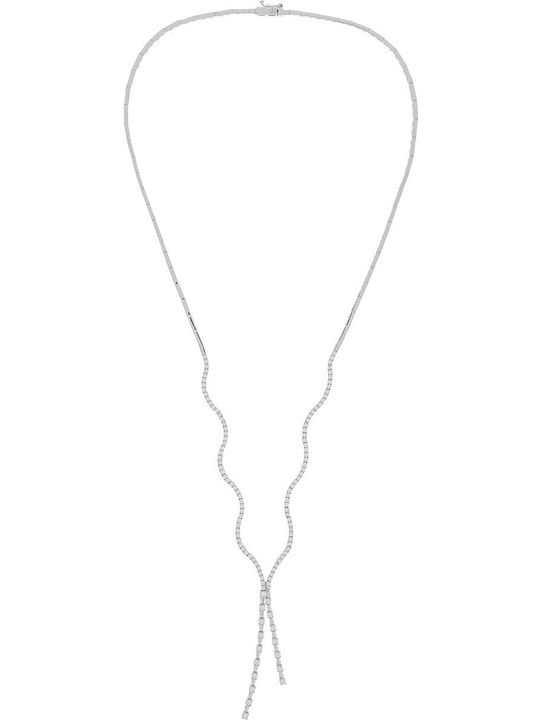 Vitopoulos Set with Necklace , Earrings & Ring from White Gold 14K with Stones