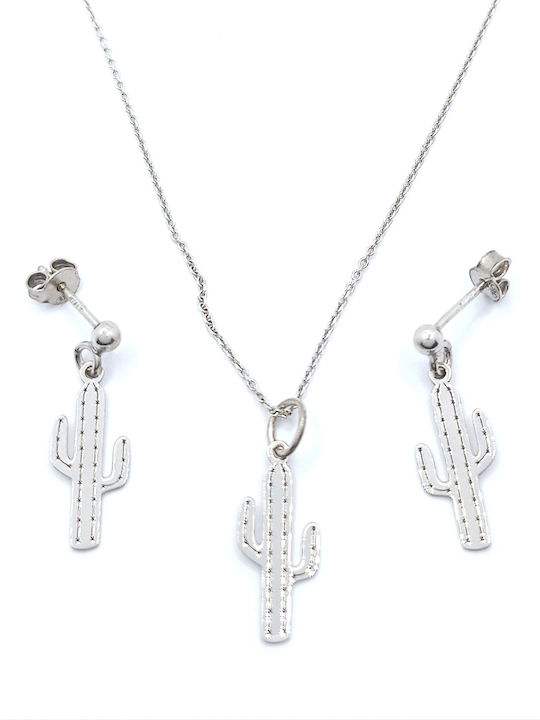 PS Silver Silver Set Earrings & Necklace