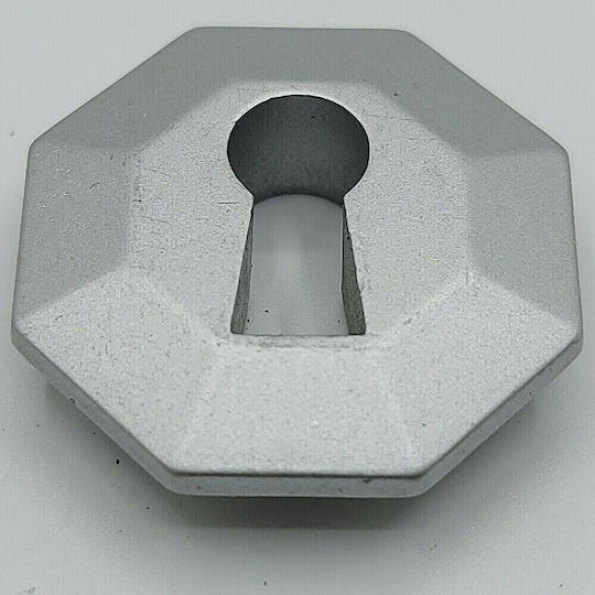 Pamar Rosette - Türschild Möbel Silber