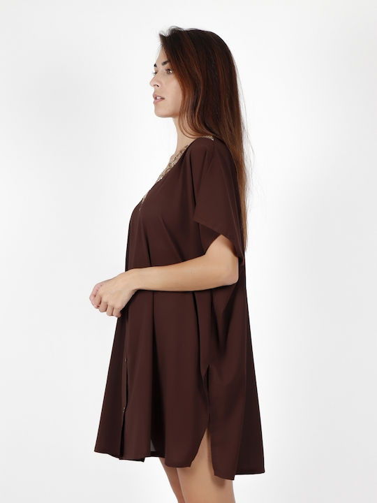 Admas Feminin Caftan de Plajă Maro