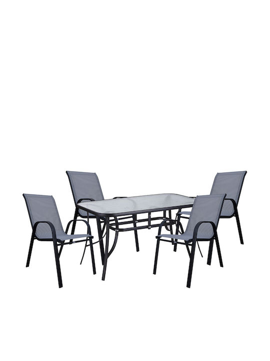Tisch Stabil Schwarz 140x80x72cm