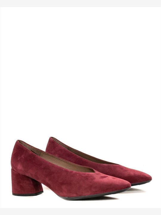 Wonders Suede Burgundy Heels