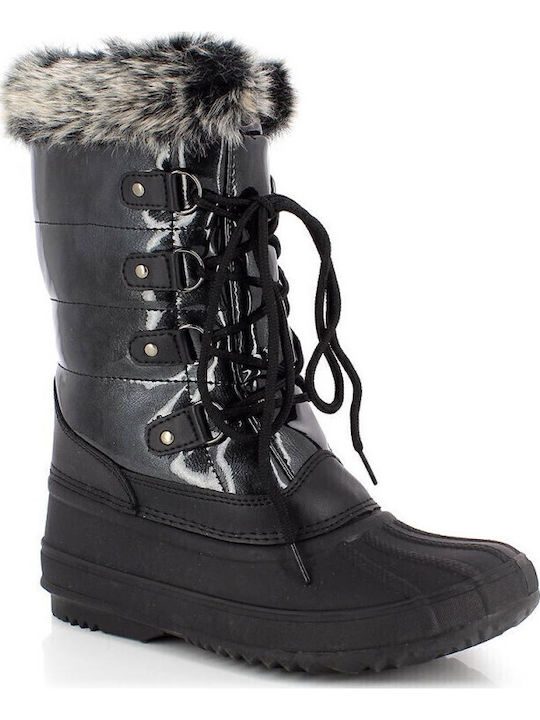 Damenstiefel mit Gummizug Schwarz ORLANE-BLACK