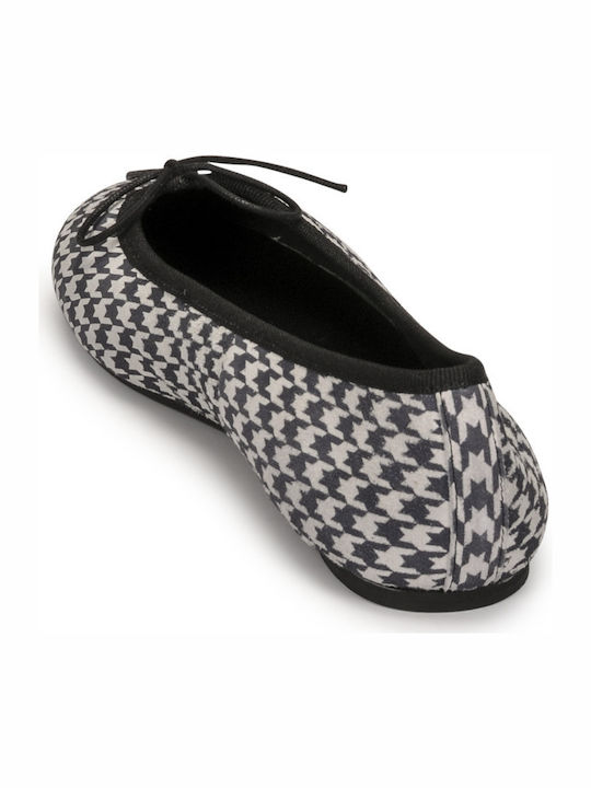 Lederne Damen Ballerinas in Schwarz Farbe
