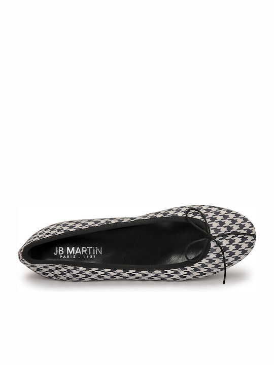Lederne Damen Ballerinas in Schwarz Farbe