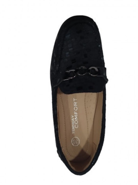 Topway Women's Moccasins Black