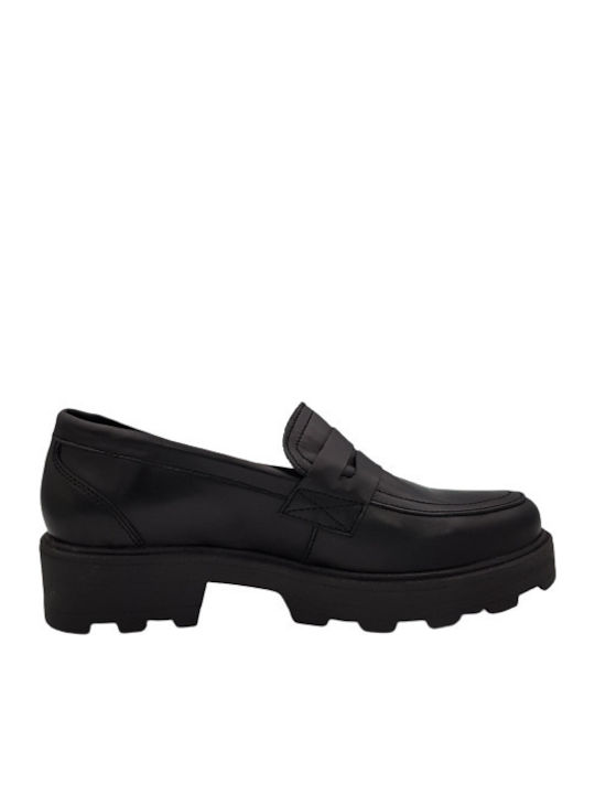 Yokono Oxford Leather Women's Moccasins in Black Color