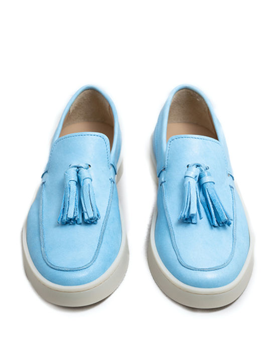 Marco Ferretti Women's Moccasins in Light Blue Color