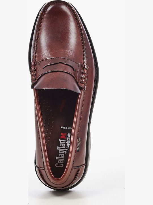 Seahorse Δερμάτινα Ανδρικά Loafers σε Καφέ Χρώμα