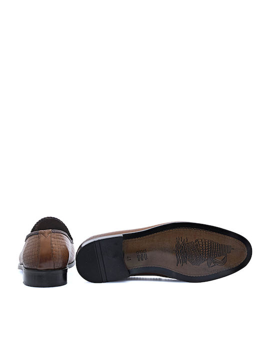 Leder Herren Mokassins in Tabac Braun Farbe