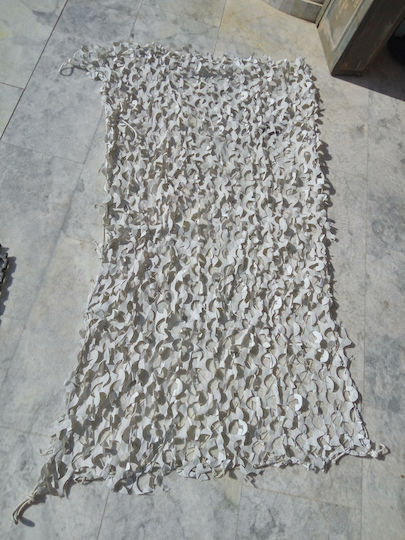 Правоъгълена Камуфлажна мрежа Бял 3x6m