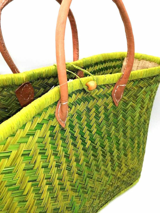 Straw Beach Bag Green