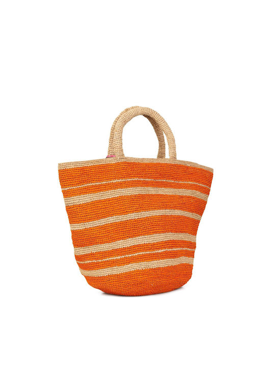 Manebi Υφασμάτινη Τσάντα για Ψώνια σε Πορτοκαλί χρώμα