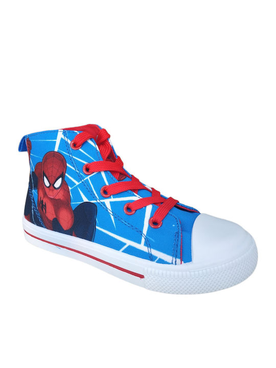 Spiderman Kinder Sneaker Hoch Türkis