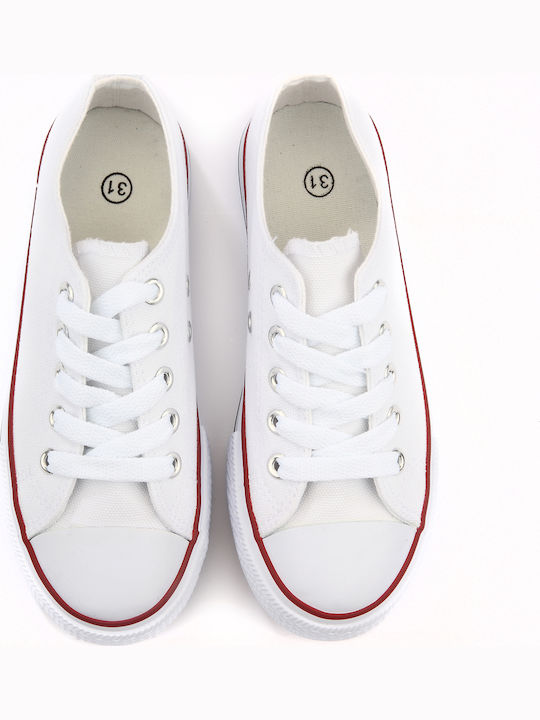 Basic  Παιδικά Sneakers Λευκά