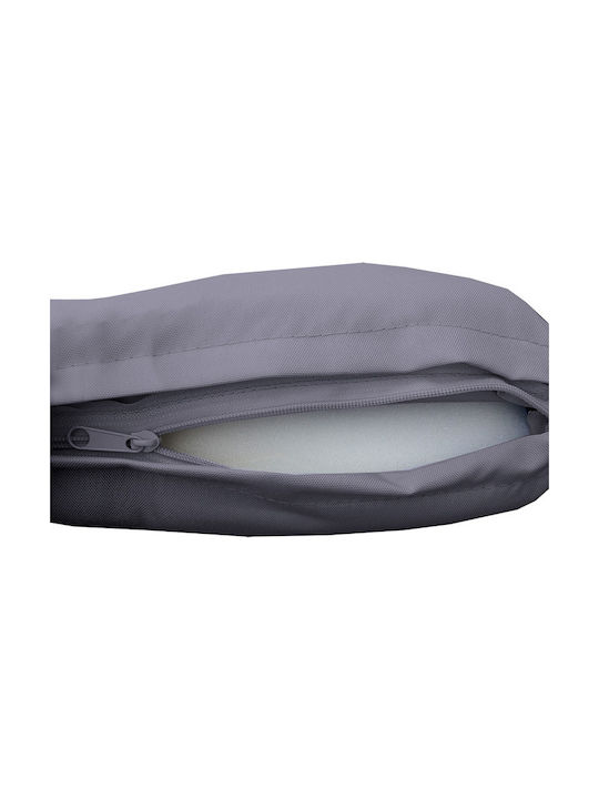 Garden Chair Cushion with Backrest Gray 117x45cm