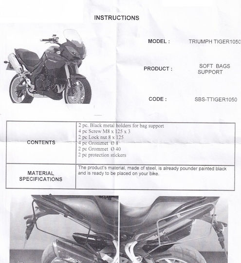 Moto Discovery Tank Mounts for Triumph Tiger