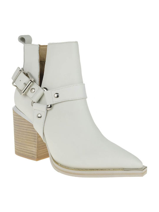 Alma en Pena Women's Cowboy High Heel Boots White