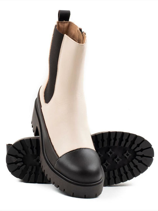 Leder Stiefeletten Damen Braun