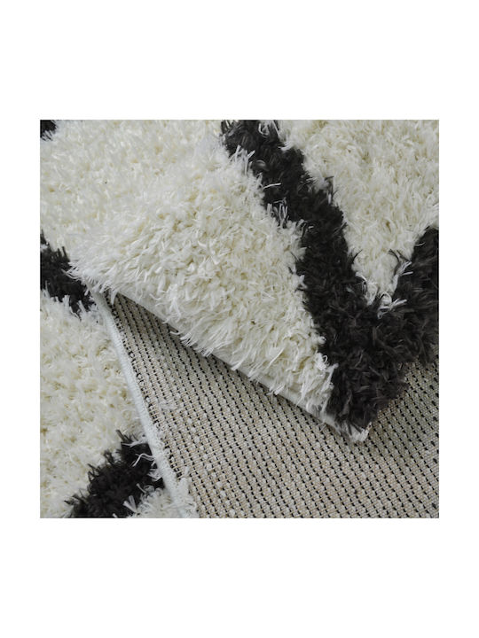 Saray Home Moroccan Covor Rectangular Shaggy Ecru