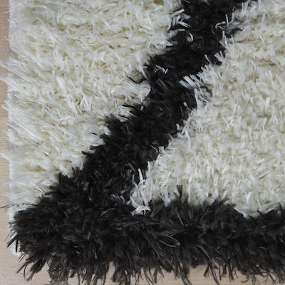 Saray Home Moroccan Rug Rectangular Shaggy Ecru