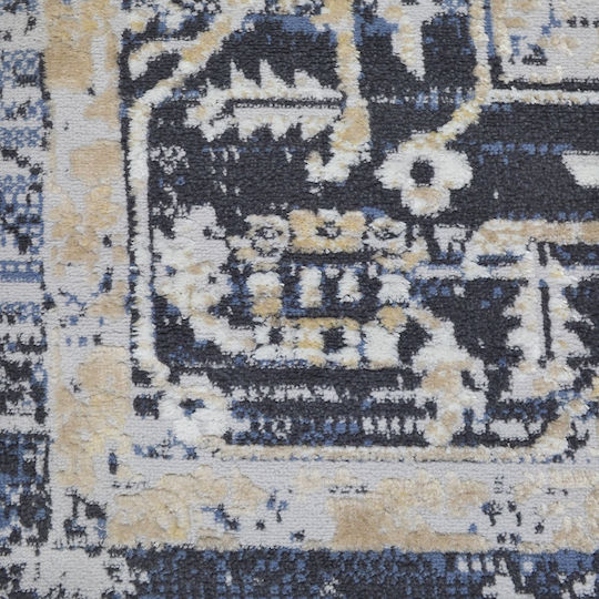 Saray Home Vintage Χαλί Ορθογώνιο Βαμβακερό Μπλε 154x213cm