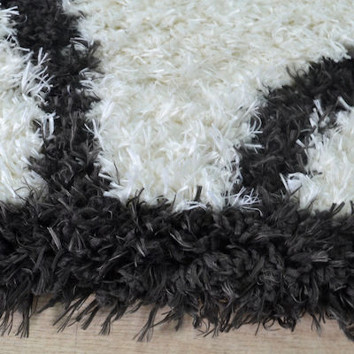 Saray Home Moroccan Rug Rectangular Shaggy Ecru