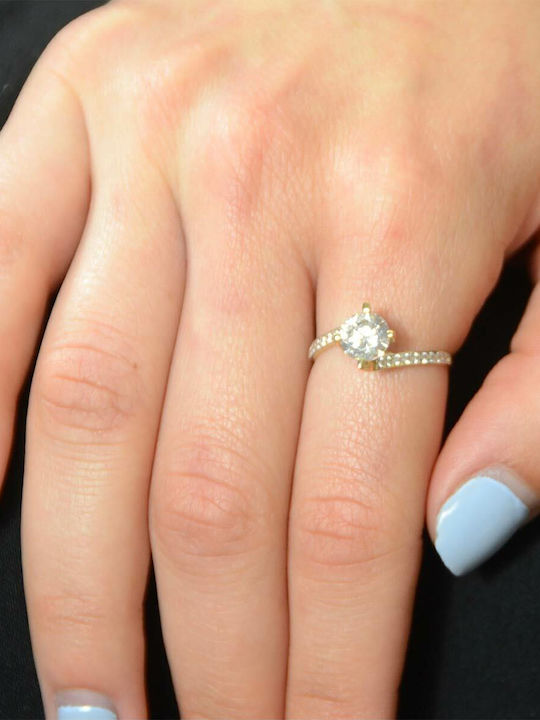 Goldjewels Single Stone Ring Made of 14K Gold