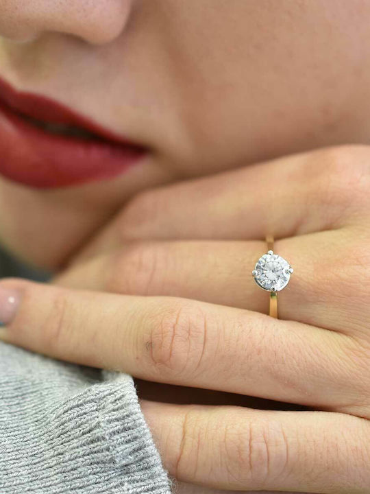 Goldjewels Μονόπετρο από Χρυσό 14K