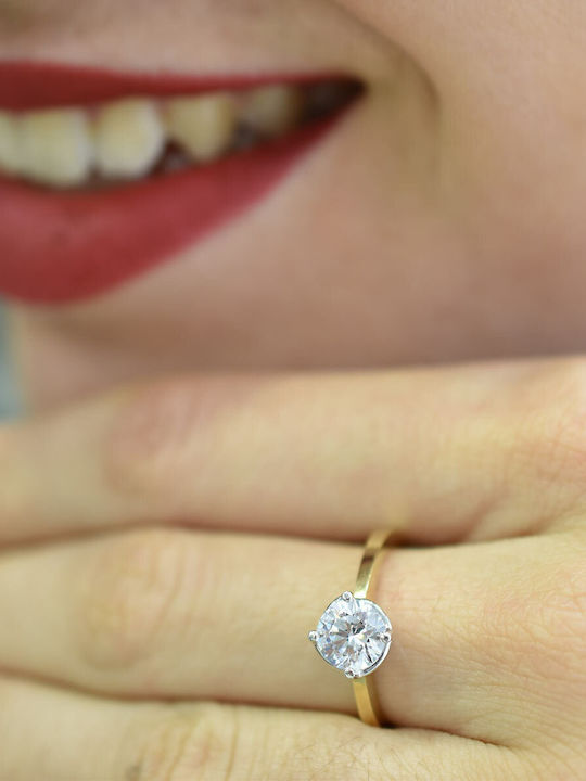 Goldjewels Μονόπετρο από Χρυσό 14K