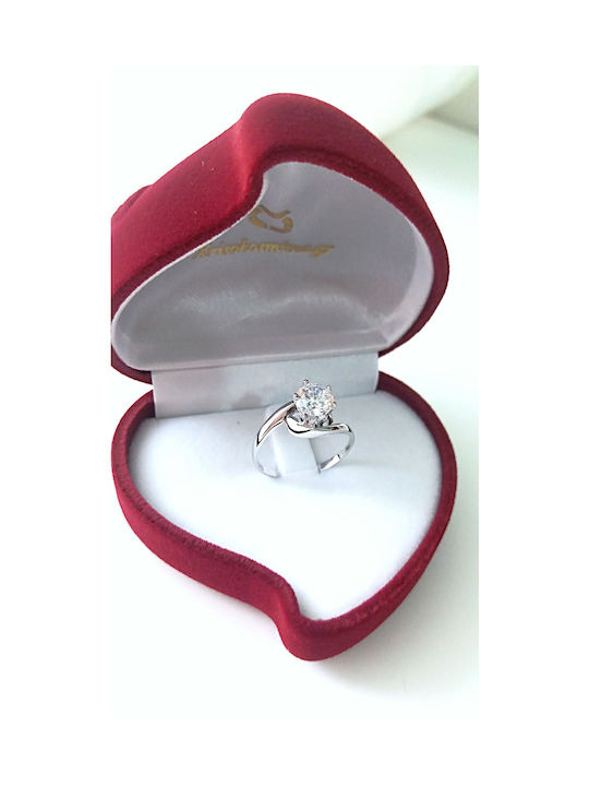 Single Stone from White Gold 14K