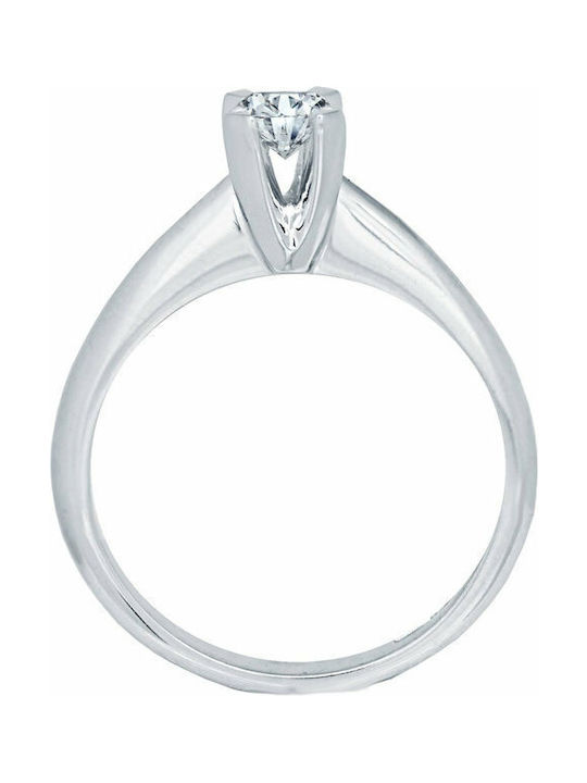 Savvidis Single Stone from White Gold 18K with Diamond