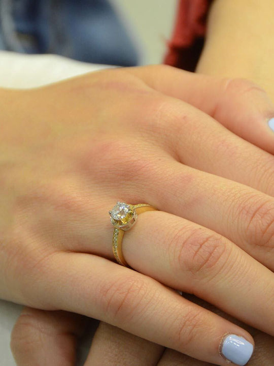 Goldjewels Single Stone from Gold 14K