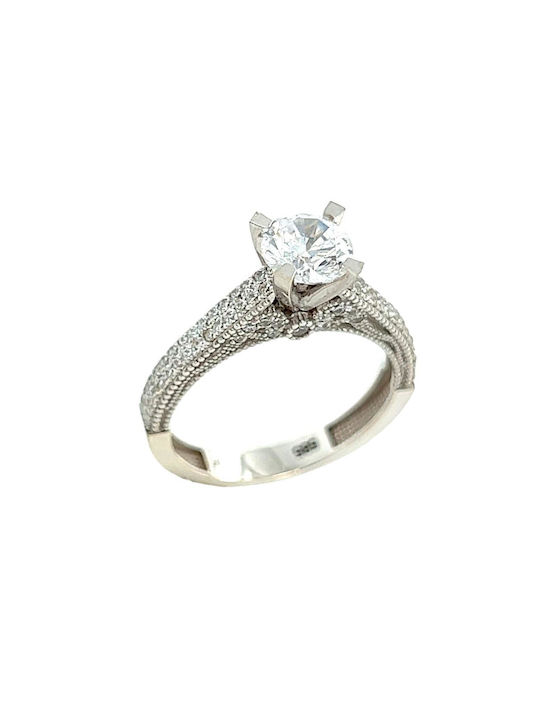 Single Stone from White Gold 14K