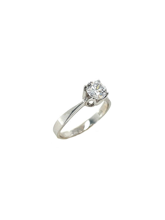 Single Stone from White Gold 14K